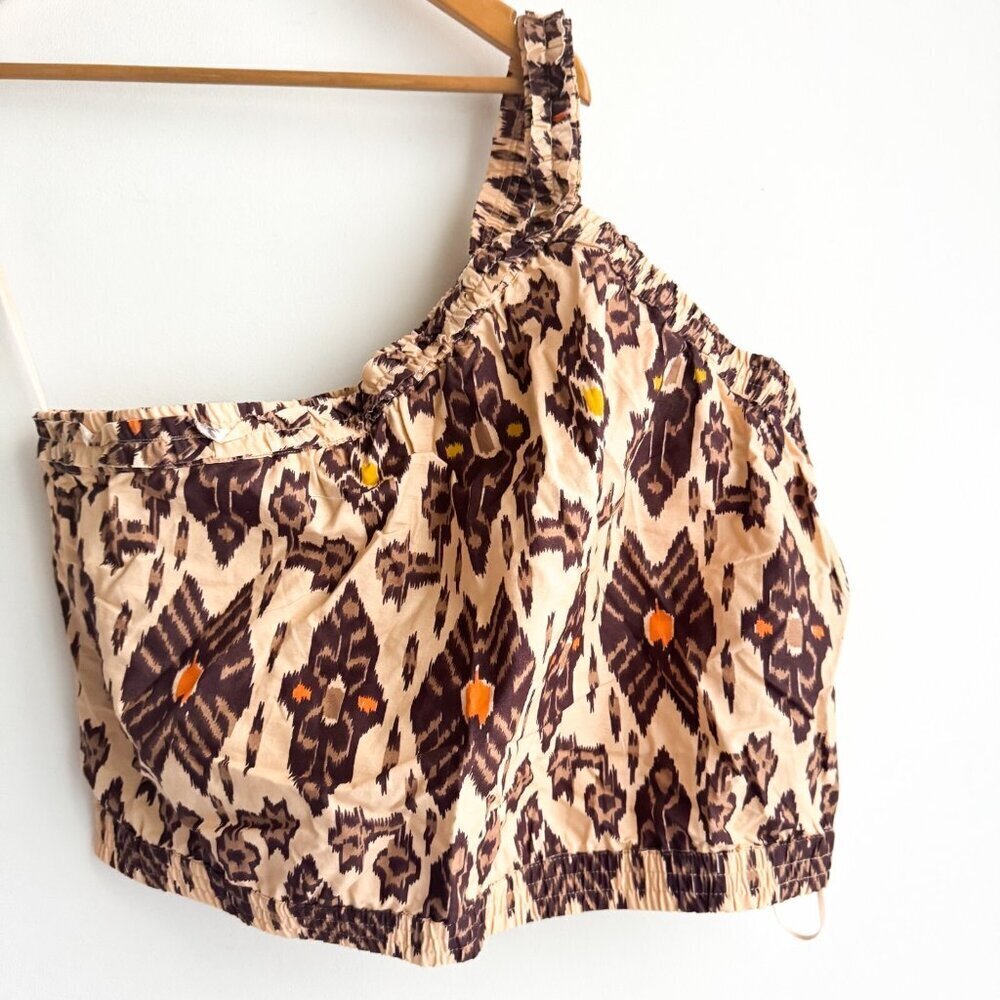 Bailey 44 Southwestern print One Shoulder Crop Top L